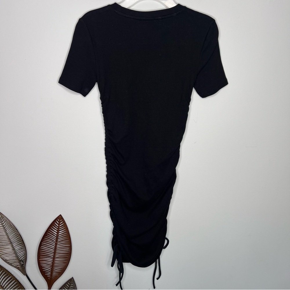 Zara Ruched Ribbed Dress A17 - Picture 8 of 11